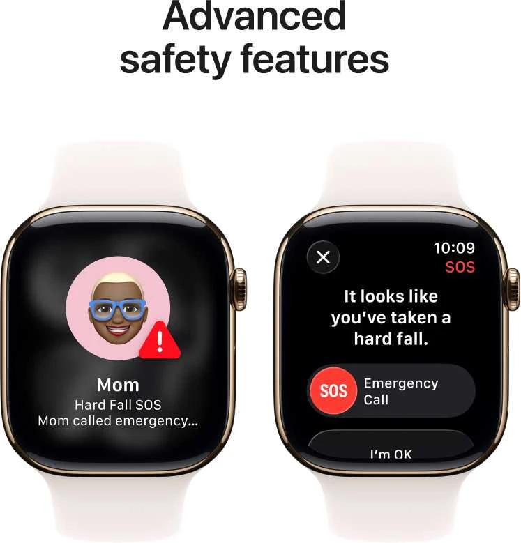 Apple Watch Series 11 GPS + Cellular 42mm Gold Titanium Case with Light Blush Sport Band - M/L - MF8X4ET/A