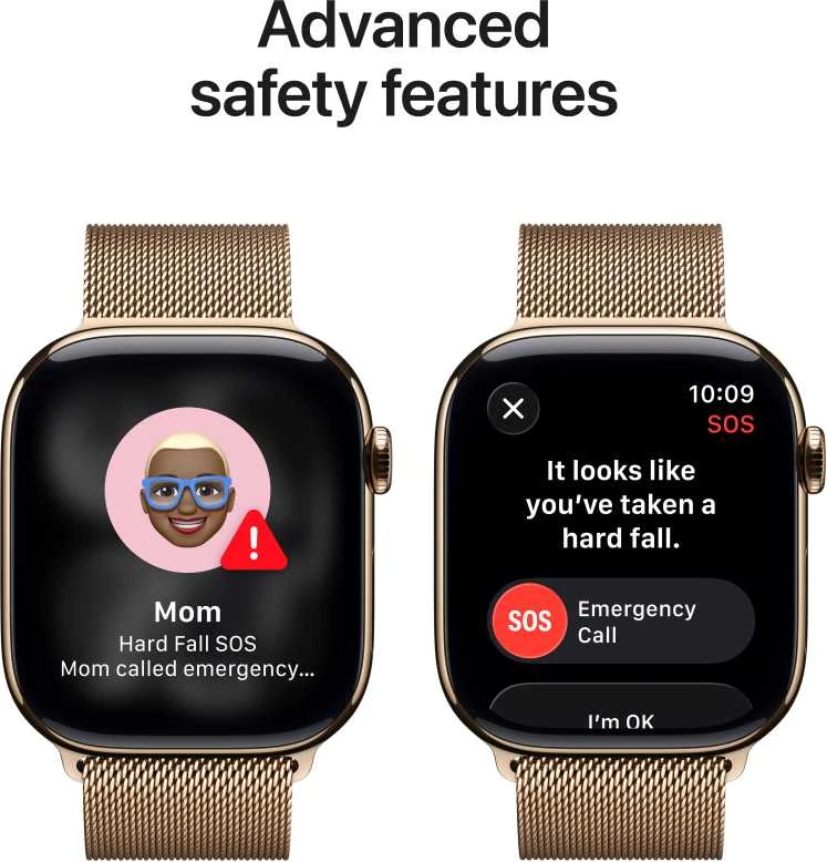 Apple Watch Series 11 GPS + Cellular 42mm Gold Titanium Case with Gold Milanese Loop - MF8Y4ET/A