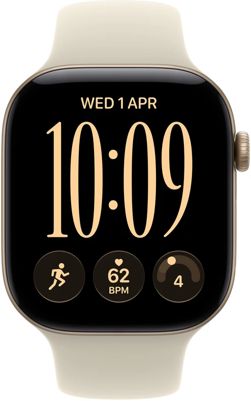 Apple Watch Series 12 GPS 42mm Light Gold Aluminium Case with Sand Sport Band - M/L - MJEE4ET/A