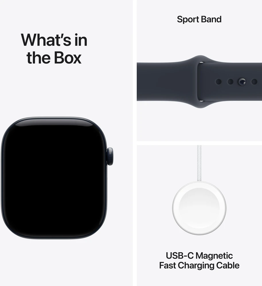 Apple Watch Series 12 GPS + Cellular 42mm Night Blue Ceramic Case with Navy Blue Sport Band - M/L - MJH04ET/A