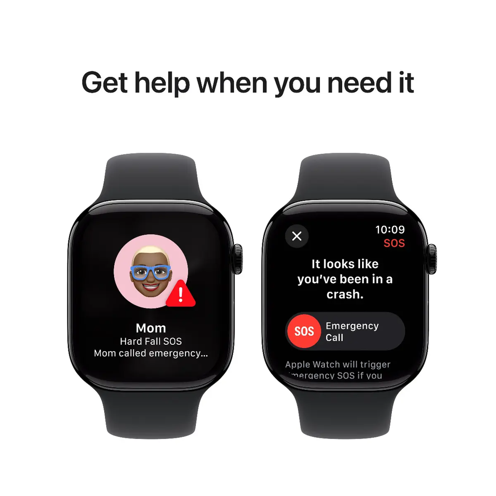 Išmanusis laikrodis Apple Watch Series 10 GPS 42mm Jet Juodas Aliuminio Case with Juodas Sport Band - S/M