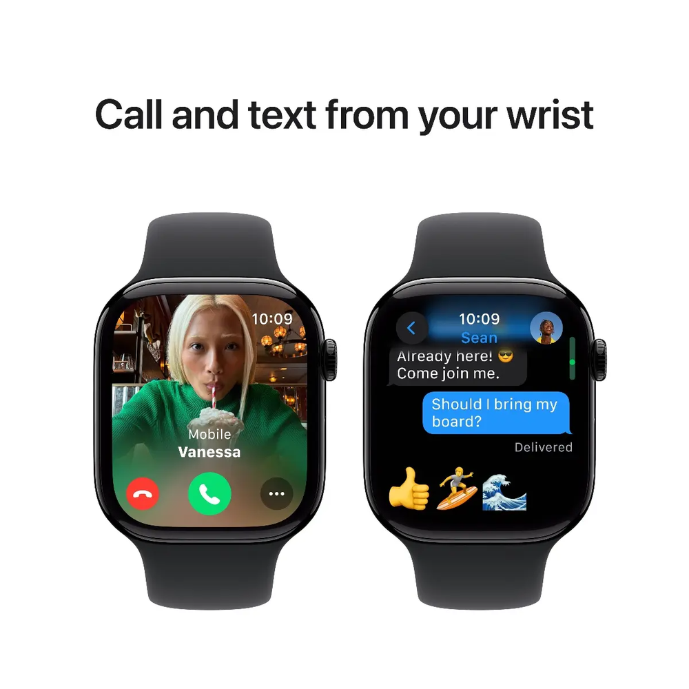 Išmanusis laikrodis Apple Watch Series 10 GPS 46mm Jet Juodas Aliuminio Case with Juodas Sport Band - S/M