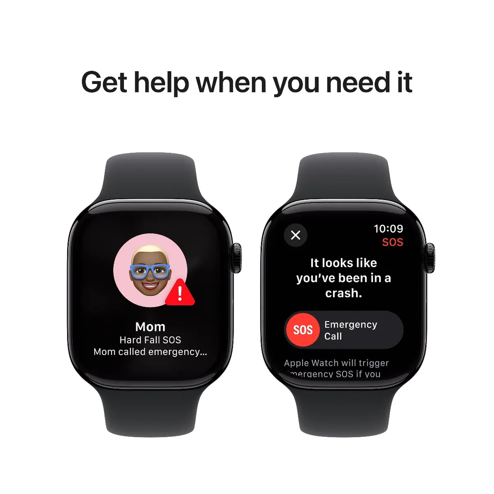 Išmanusis laikrodis Apple Watch Series 10 GPS 46mm Jet Juodas Aliuminio Case with Juodas Sport Band - S/M
