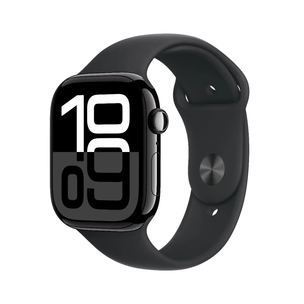 Išmanusis laikrodis Apple Watch Series 10 GPS 42mm Jet Juodas Aliuminio Case with Juodas Sport Band - S/M
