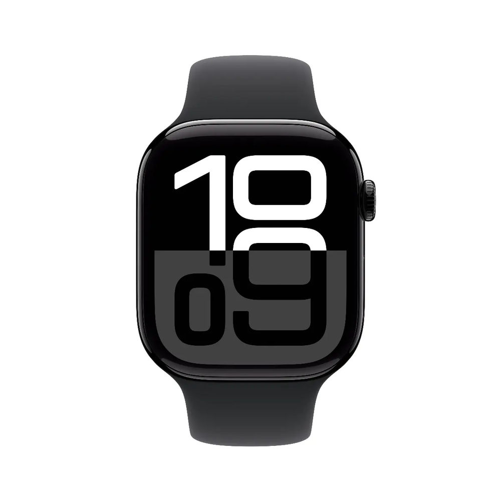 Išmanusis laikrodis Apple Watch Series 10 GPS 46mm Jet Juodas Aliuminio Case with Juodas Sport Band - S/M