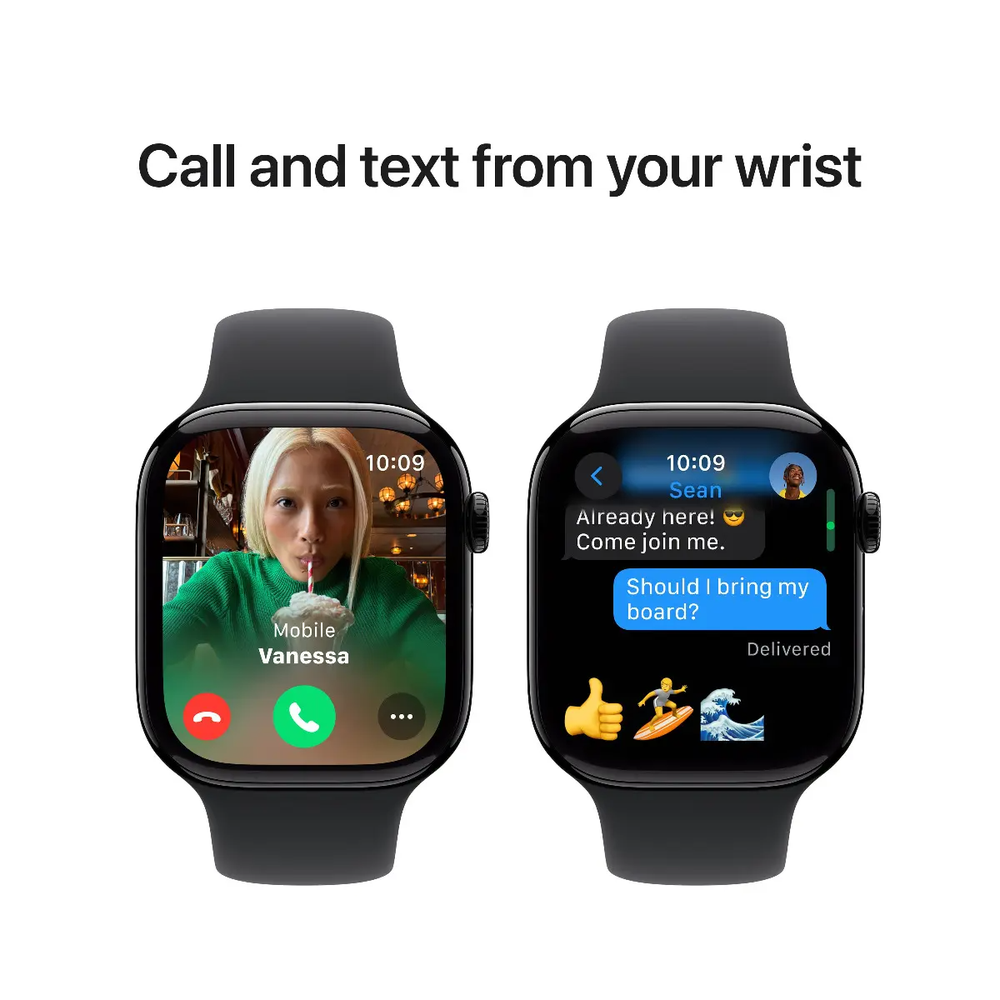 Išmanusis laikrodis Apple Watch Series 10 GPS 42mm Jet Juodas Aliuminio Case with Juodas Sport Band - S/M