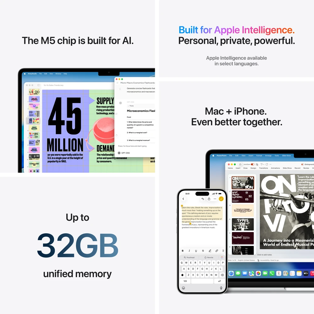 CTO Apple MacBook Air 13.6" M5 konfigūruojamas (pagal užsakymą)