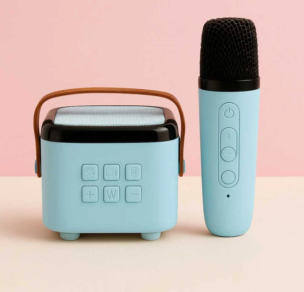 Big Tree Mini Karaoke Kolonėlė su Mikrofonu (RGB šviesos, Bluetooth)