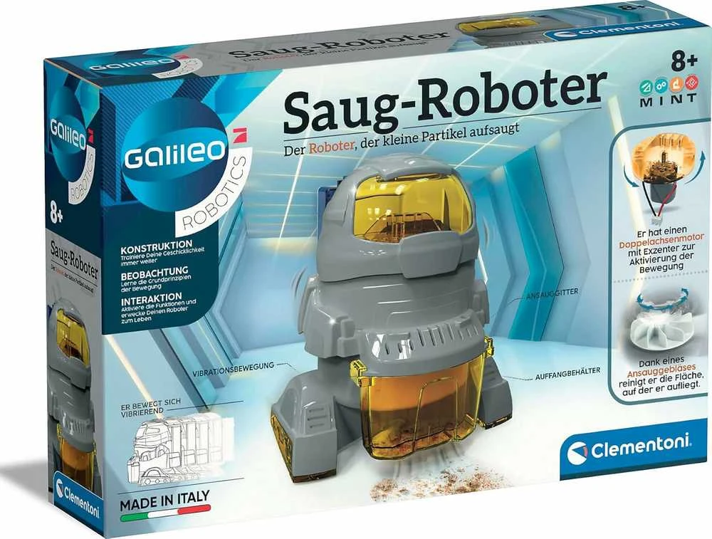 Clementoni robotas siurblys - 59109.1, sukonstruojamas