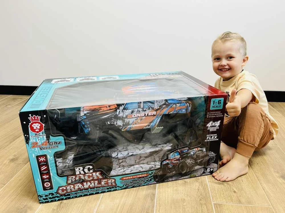 Cooler Stuff Didelis1:6 RC mašina džipas visureigis su nuotoliniu valdymo pultu 57 cm ilgis