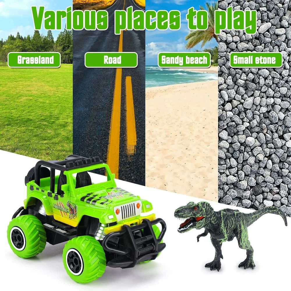 Cooler Stuff Džipas su dinozauru priekaboje valdomas pultu1:25