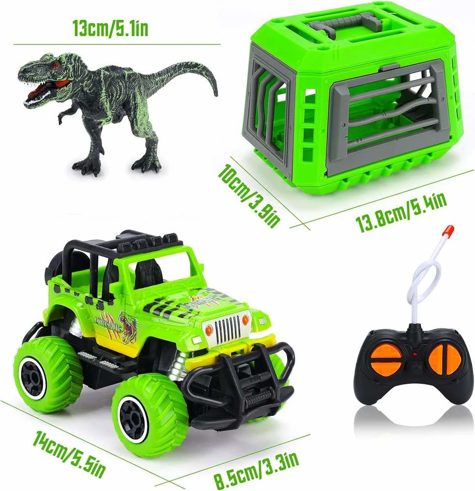 Cooler Stuff Džipas su dinozauru priekaboje valdomas pultu1:25