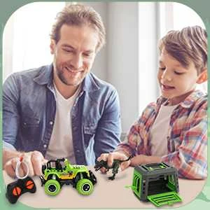 Cooler Stuff Džipas su dinozauru priekaboje valdomas pultu1:25