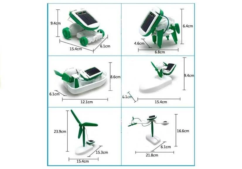 Cooler Stuff Konstruktorius robotas su saulės baterija 6 in 1
