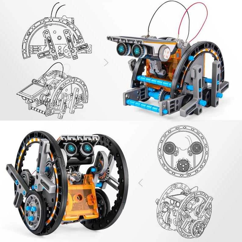Cooler Stuff Konstruktorius robotas su saulės baterija 14 in 1