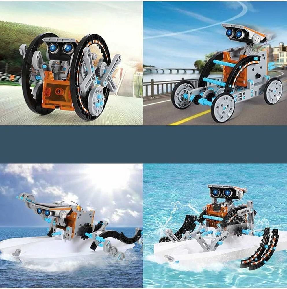Cooler Stuff Malplay Robotas konstruktorius su saulės baterija, 12in 1
