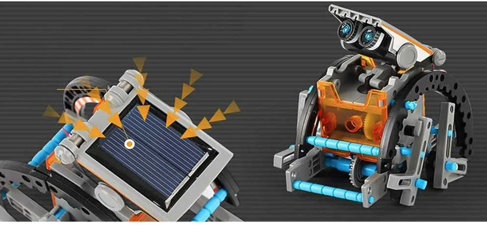 Cooler Stuff Malplay Robotas konstruktorius su saulės baterija, 12in 1