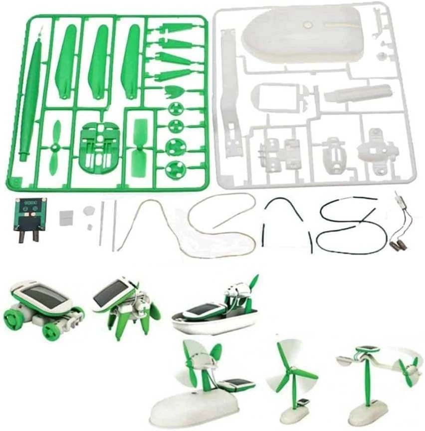 Cooler Stuff Konstruktorius robotas su saulės baterija 6 in 1