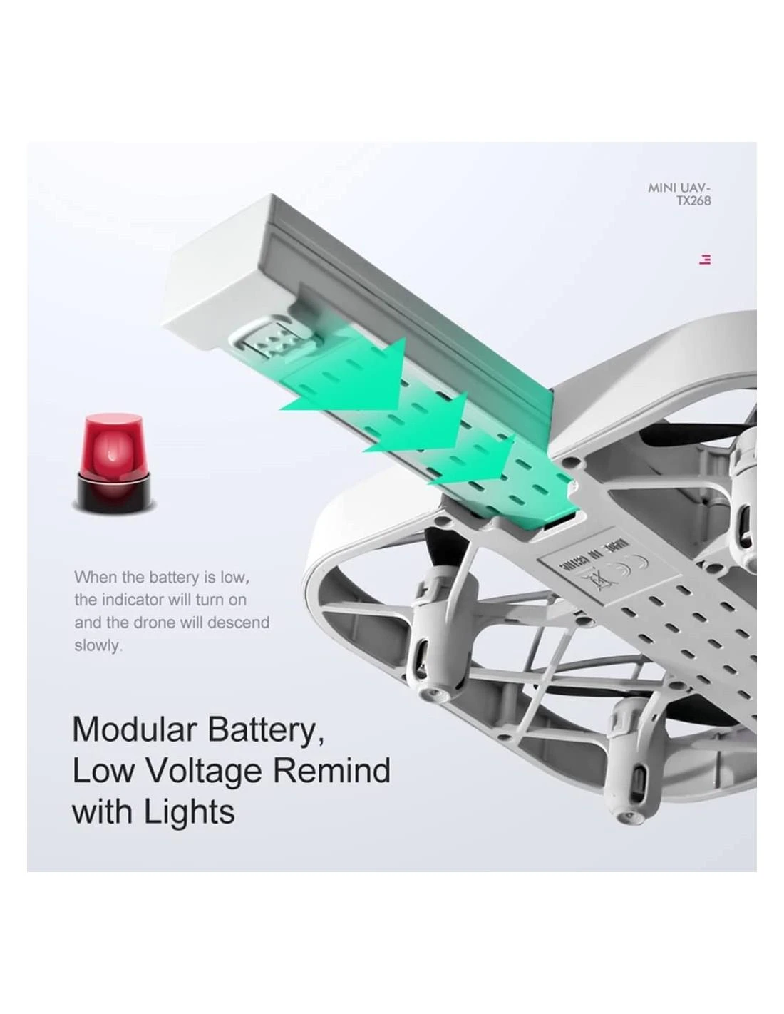 Cooler Stuff Mini dronas, LED apšvietimas, 360° apsisukimas