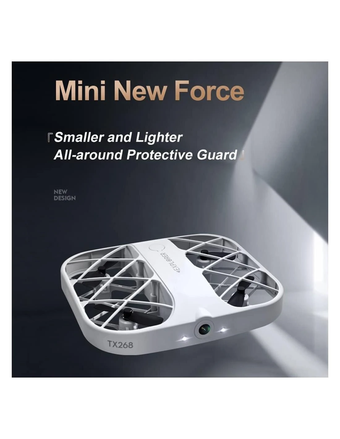 Cooler Stuff Mini dronas, LED apšvietimas, 360° apsisukimas