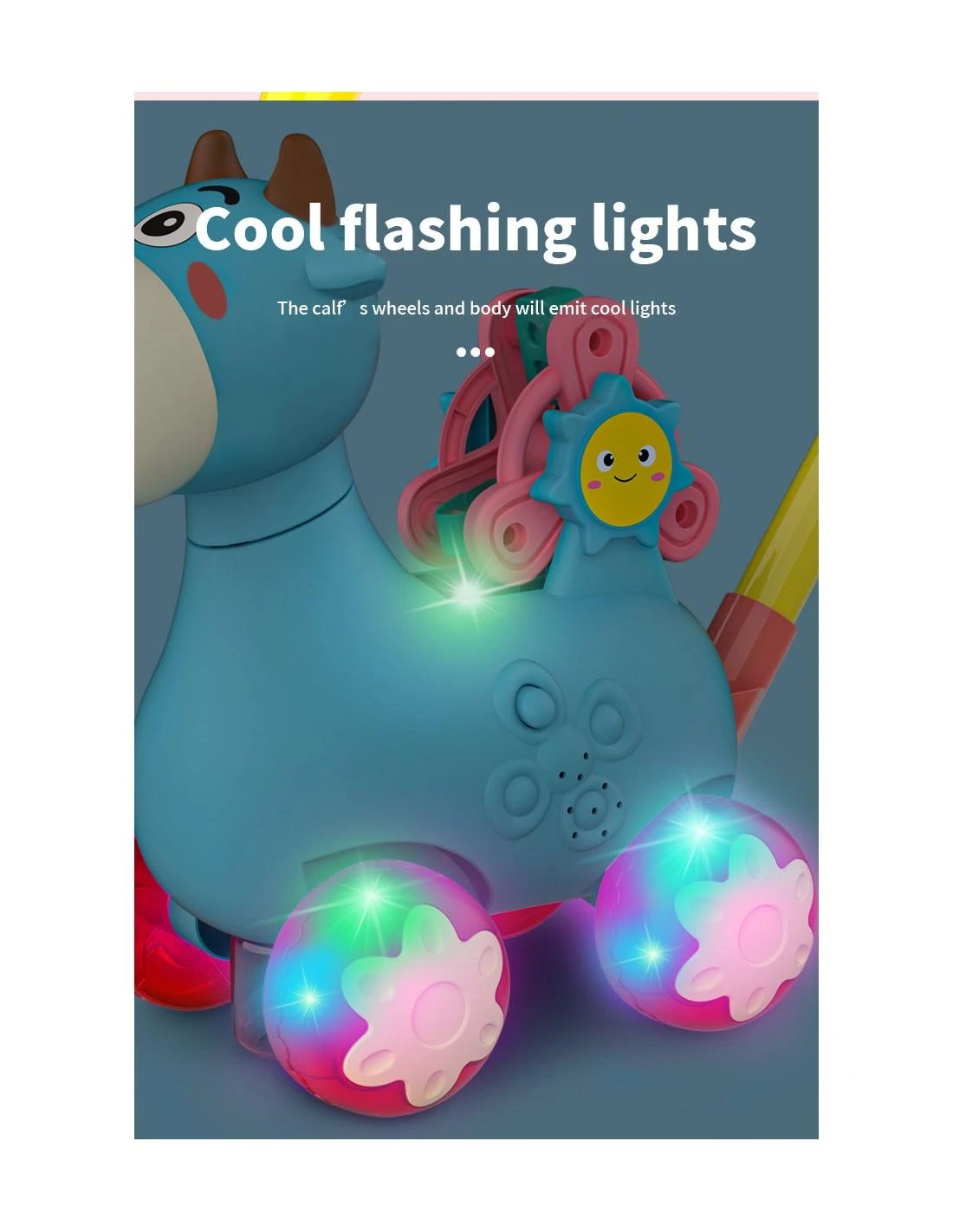 Cooler Stuff Muilo burbulai - stumdukas, LED šviesos ir garso efektai, rožinė spalva