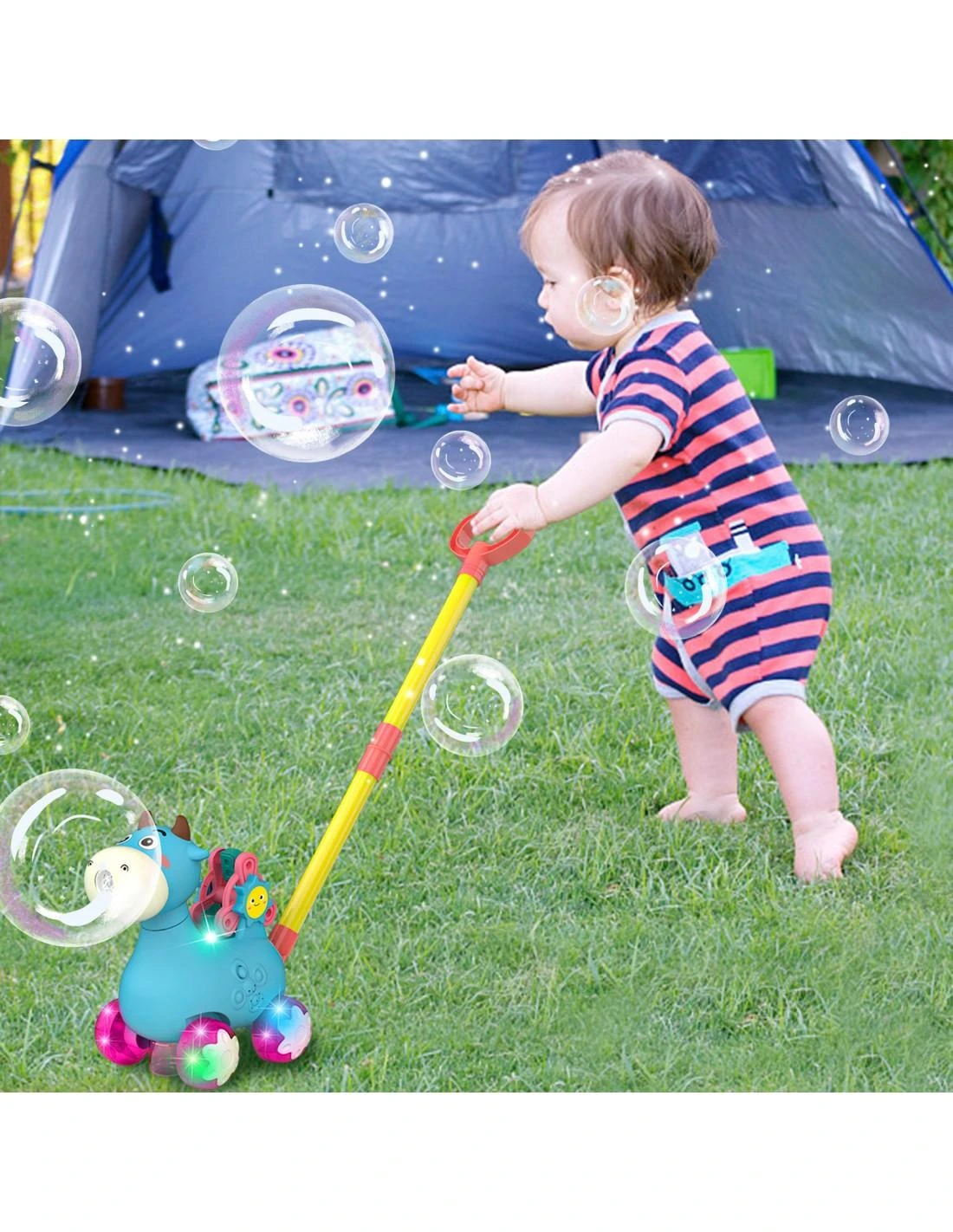 Cooler Stuff Muilo burbulai - stumdukas, LED šviesos ir garso efektai, rožinė spalva