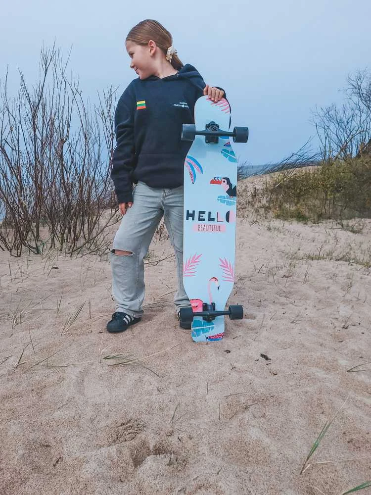 Cooler Stuff Riedlentė longboard flamingas 105 cm.