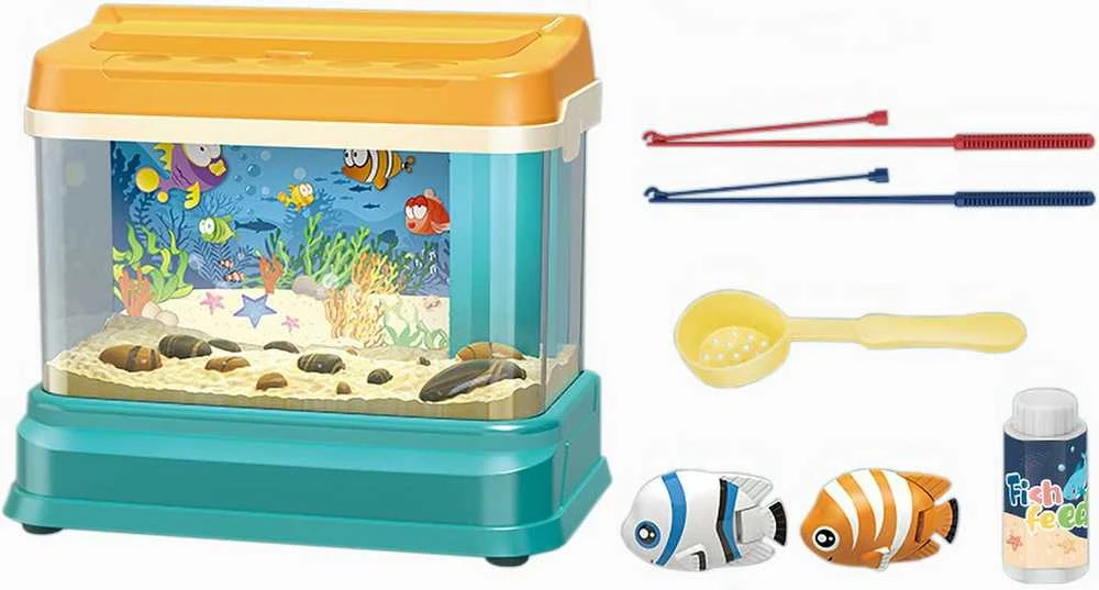 Cooler Stuff Žaidimas žvejyba - akvariumas su judančiomis žuvimis, LED apšvietimas