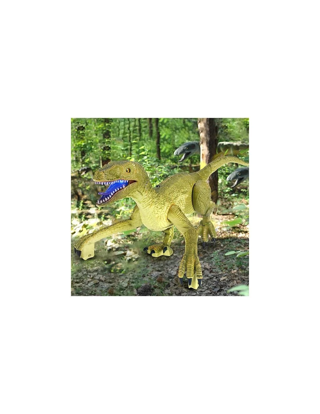 Malplay Dinozauras Velociraptor su valdymo pultu, garso ir šviesos efektais