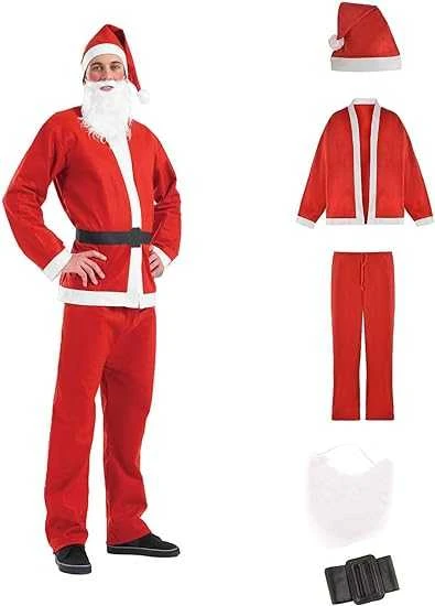Kalėdų senelio Santa kostiumas 170 - 190 cm ūgiui