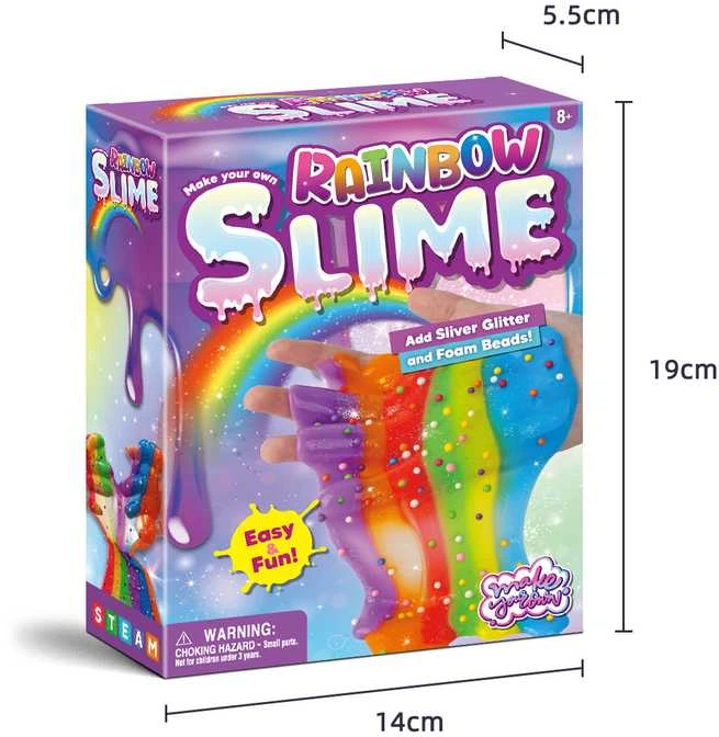 Km Slime slaimo gaminimo rinkinys su akvarele ir putplasčio rutuliukais spalvotas