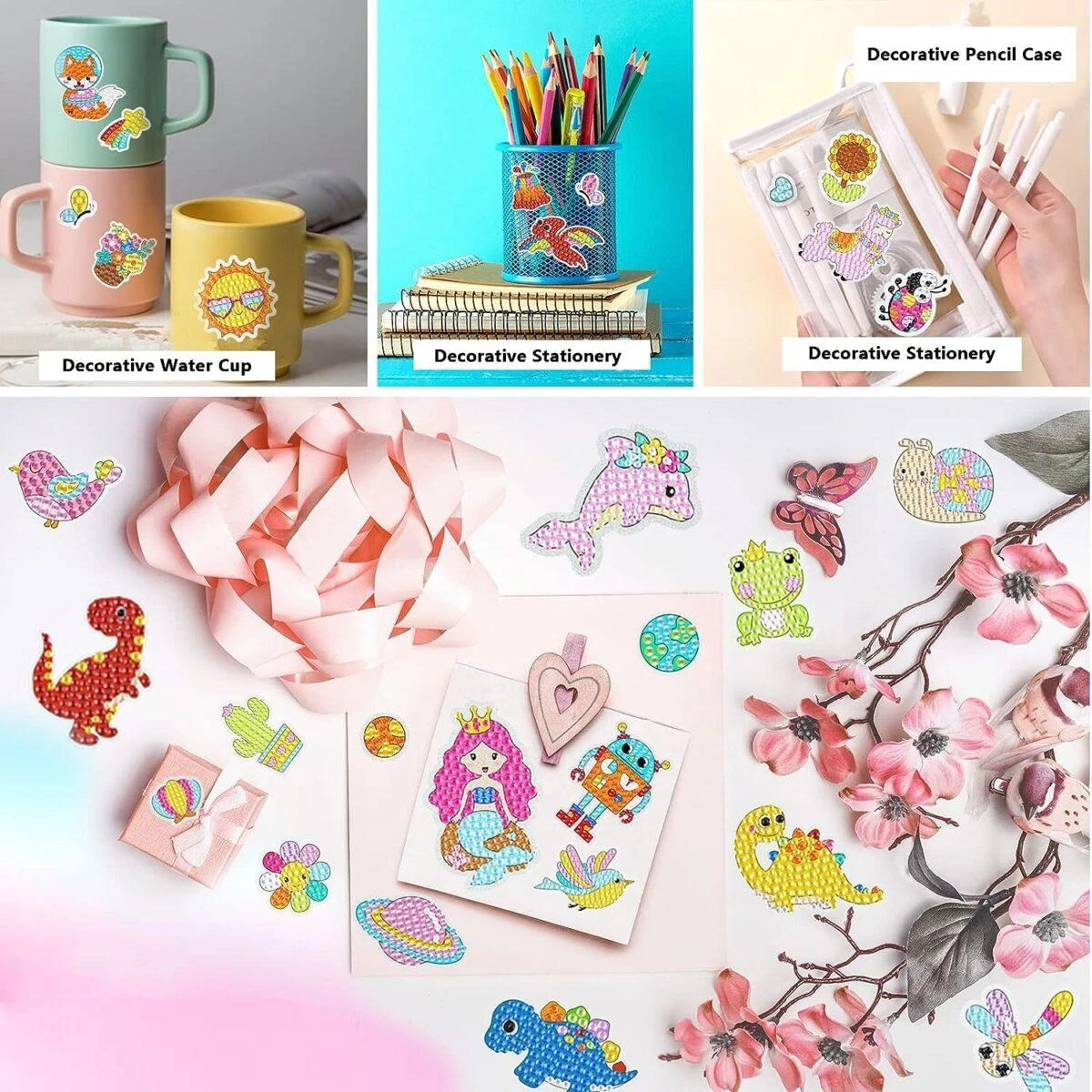 Magy Deimantinės mozaikos lipdukai 18 vnt./ UNICORN