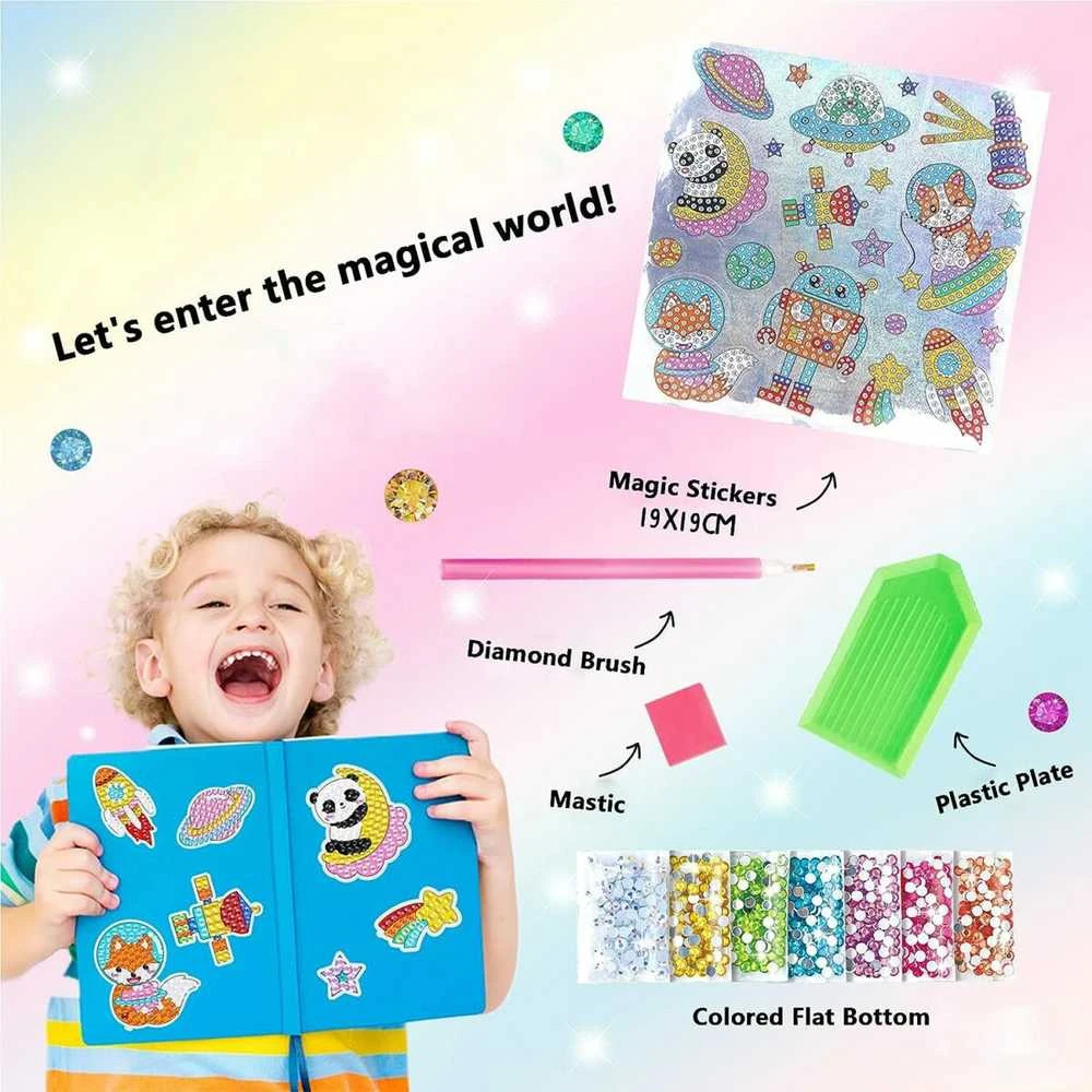 Magy Deimantinės mozaikos lipdukai 23 vnt./ UNICORN
