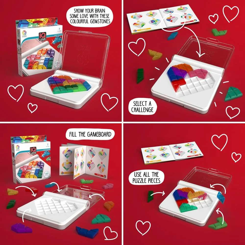 Magy Dėlionė IQ Smart LOVE game 120 užduočių
