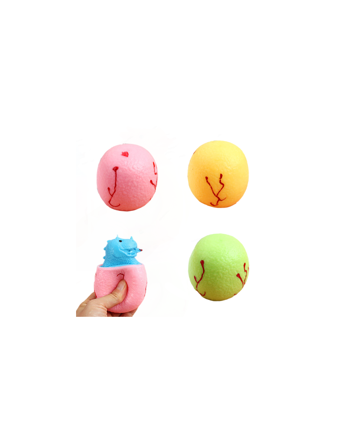 Magy Dinozauras squishy, minkomas antistresinis žaislas, 3 vnt.