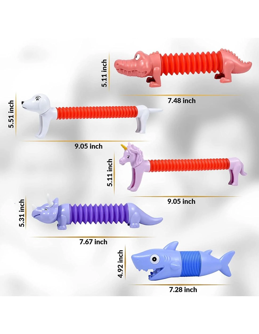 Magy Fidget tuba - šlangos tempiamos gyvūnėliai