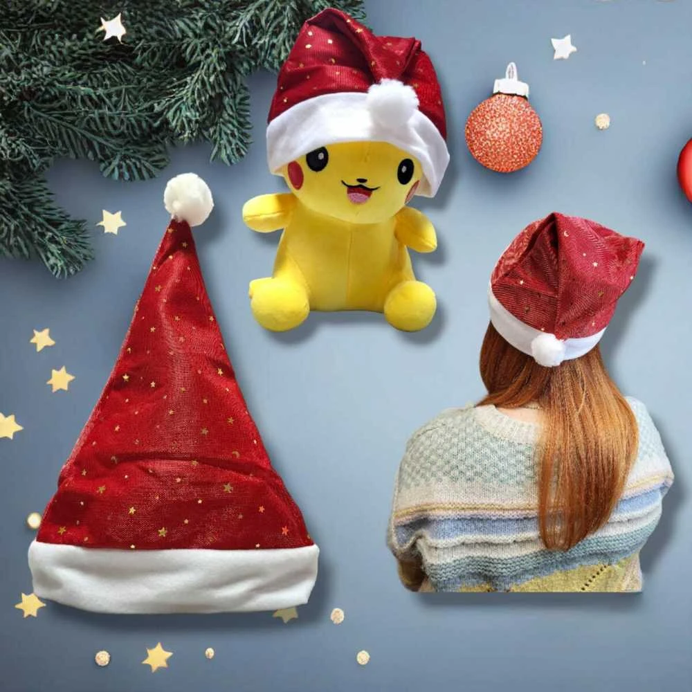 Magy Kalėdinė senelio Santa kepurė blizgučiais