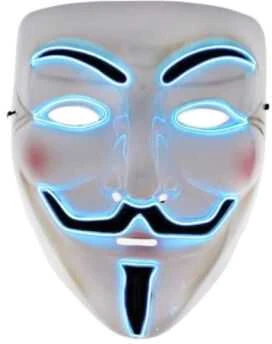 Magy Kaukė Anonymous Helovin vakarėliui šviečianti