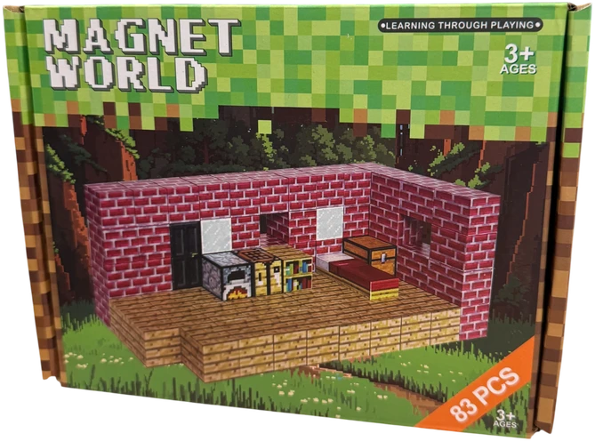 Magy Minecraft statybinių blokų rinkinys kambarys 83 vienetai