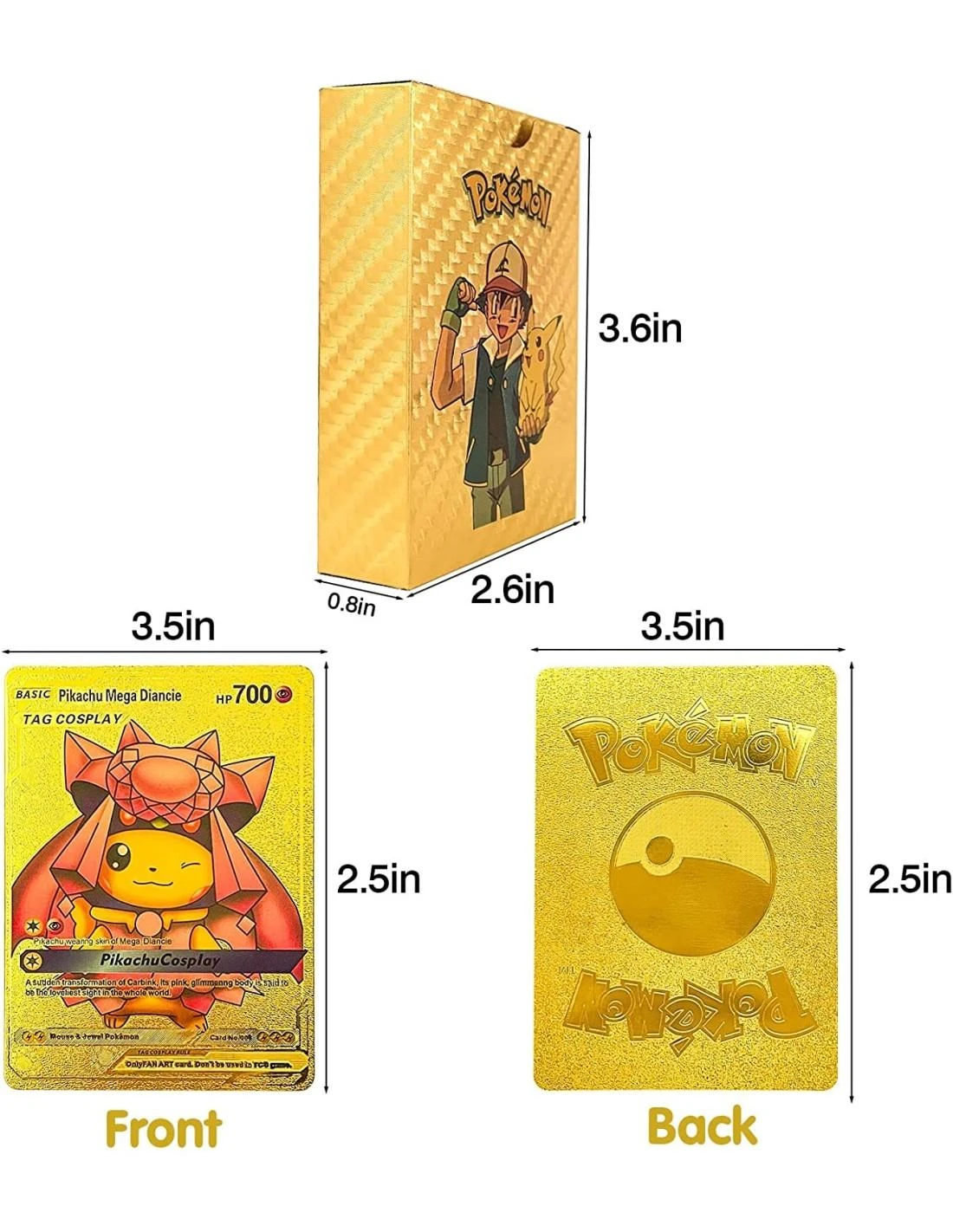 Magy Pokemon kortos 10 vnt. auksinė kolekcija Gx Rare V serijos Vmax Rares