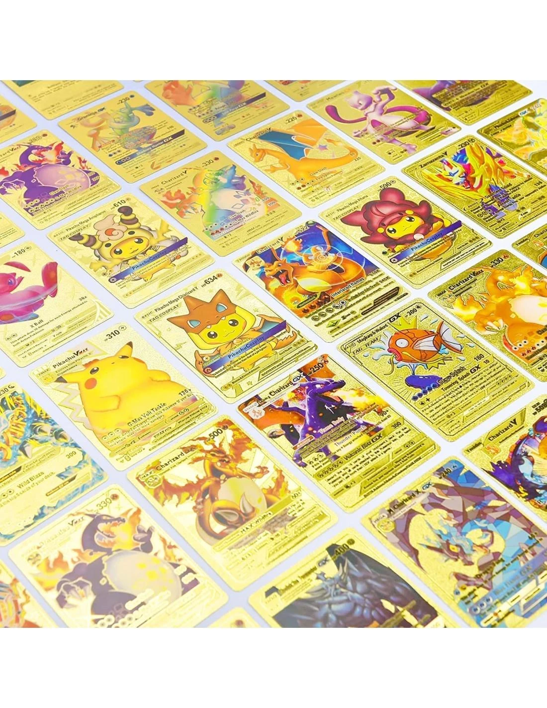 Magy Pokemon kortos 10 vnt. auksinė kolekcija Gx Rare V serijos Vmax Rares