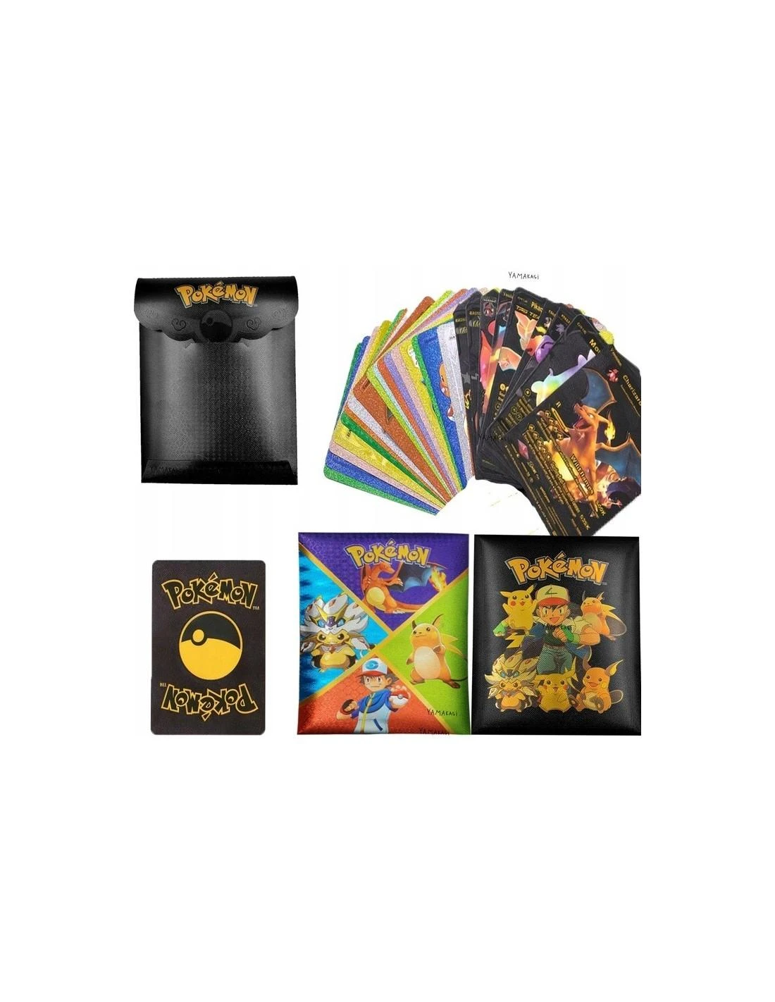 Magy Pokemon kortos 10 vnt. juoda kolekcija Gx Rare V serijos Vmax Rares