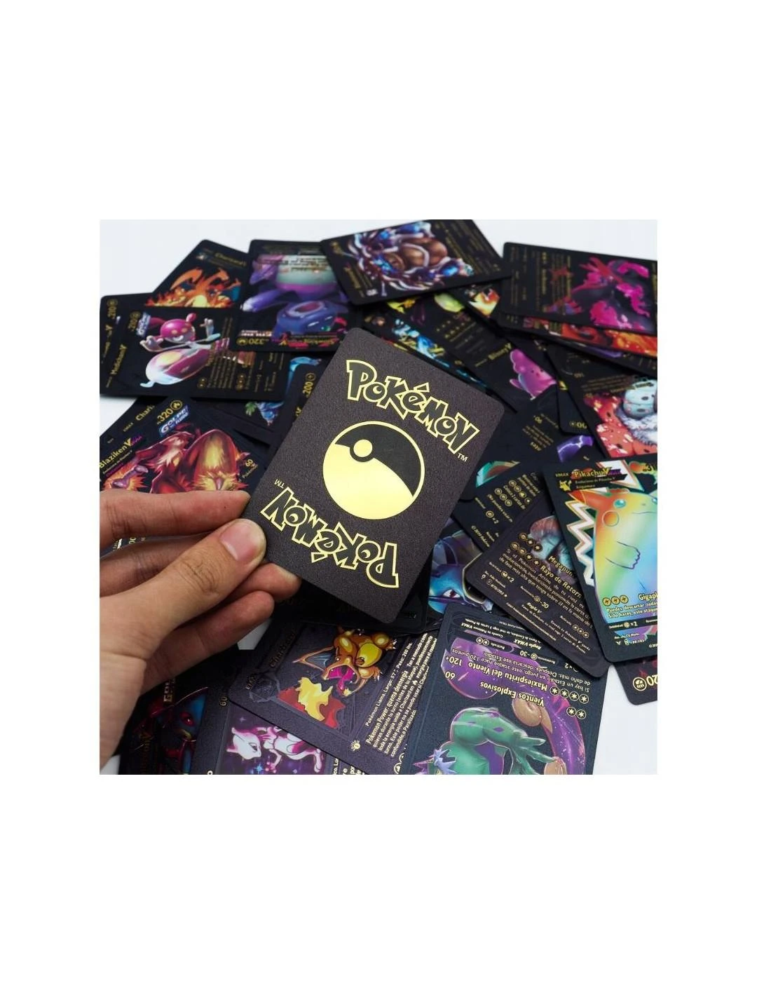 Magy Pokemon kortos 30 vnt. juoda kolekcija Charizard Vmax, 3 rinkiniai