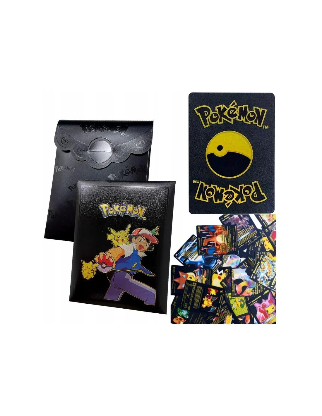 Magy Pokemon kortos 30 vnt. juoda kolekcija Charizard Vmax, 3 rinkiniai