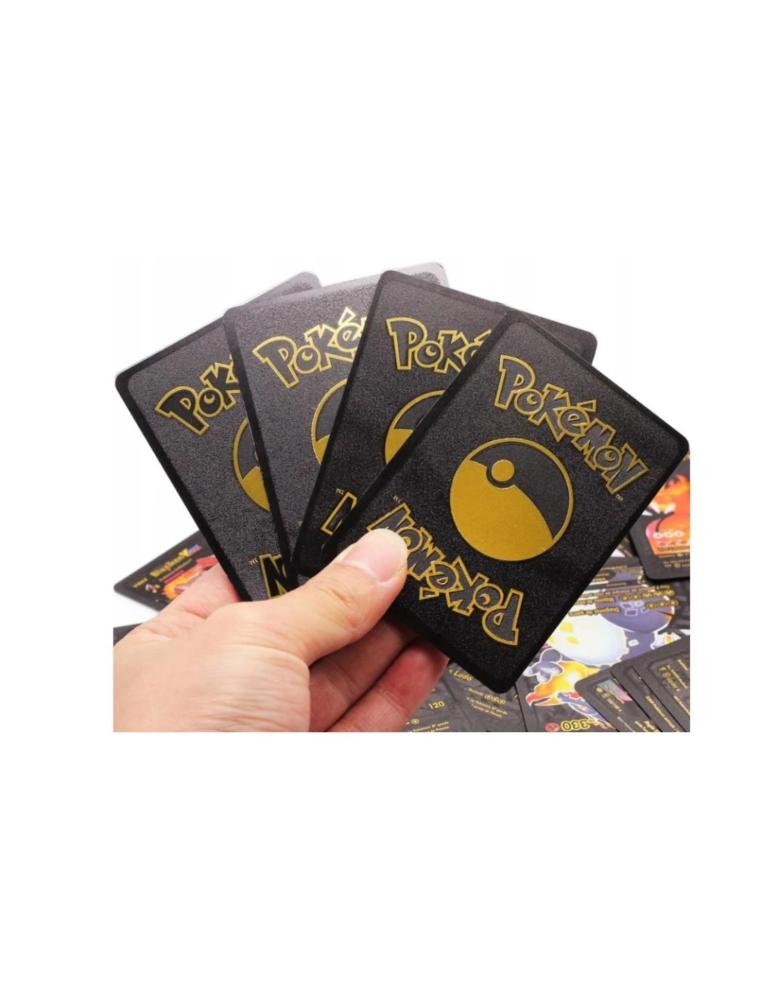 Magy Pokemon kortos 55 vnt. juoda kolekcija Charizard Vmax+ albumas 240 talpos