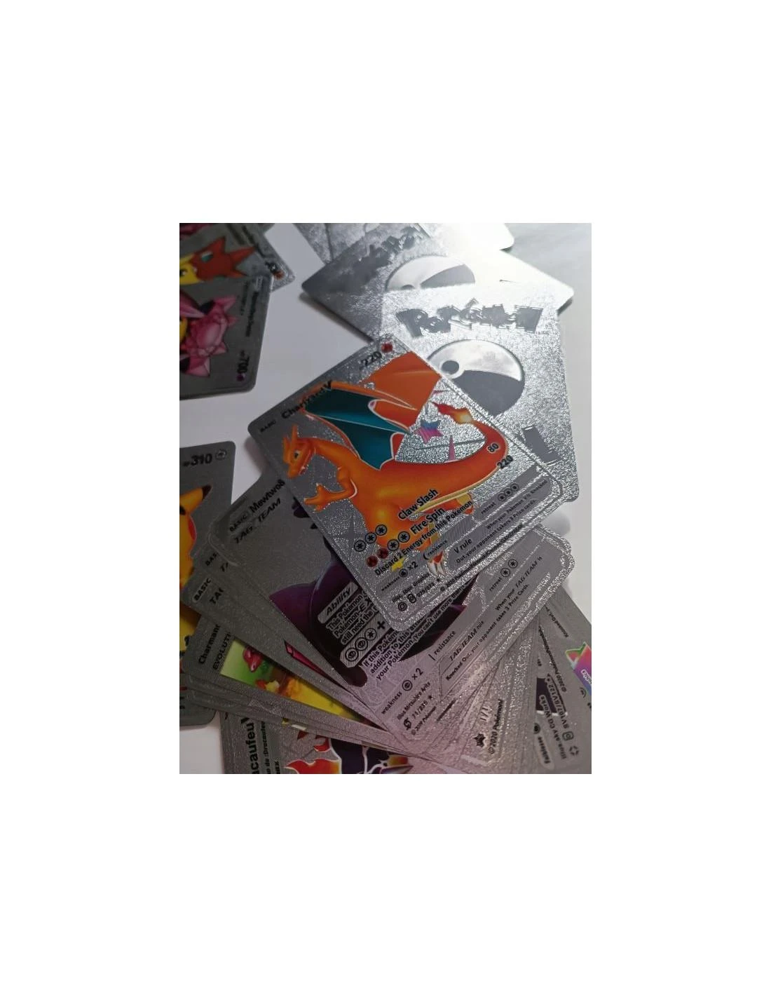Magy Pokemon kortos 55 vnt. sidabrinė kolekcija Charizard Vmax