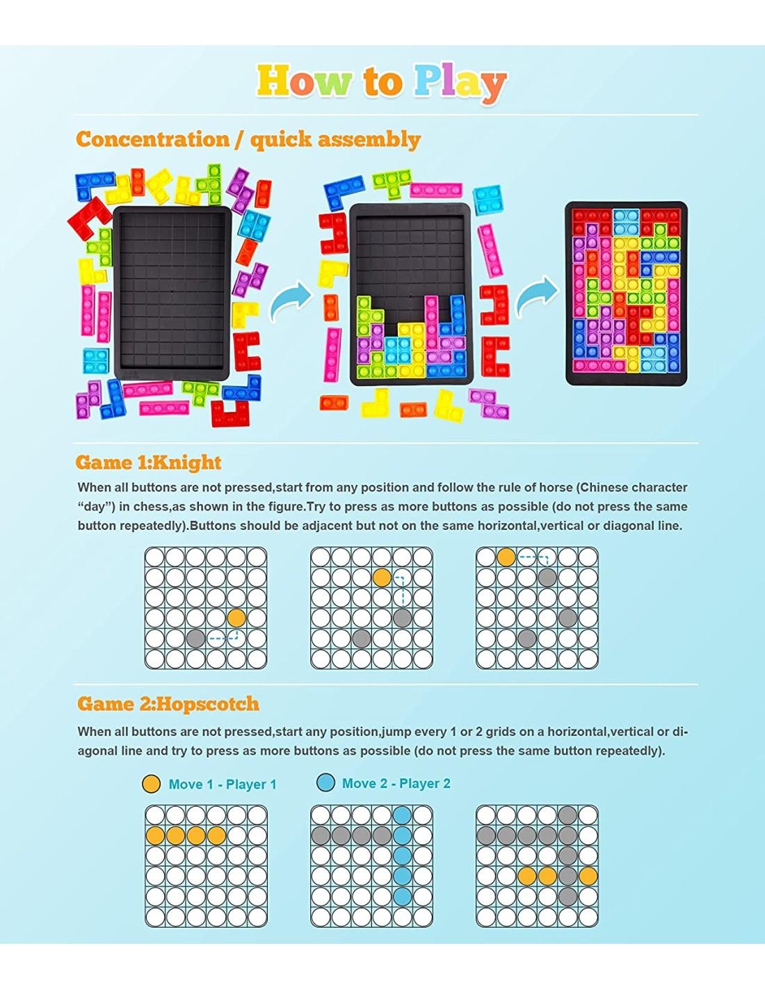 Magy Pop it dėlionė TETRIS, fidget antistresinis žaidimas