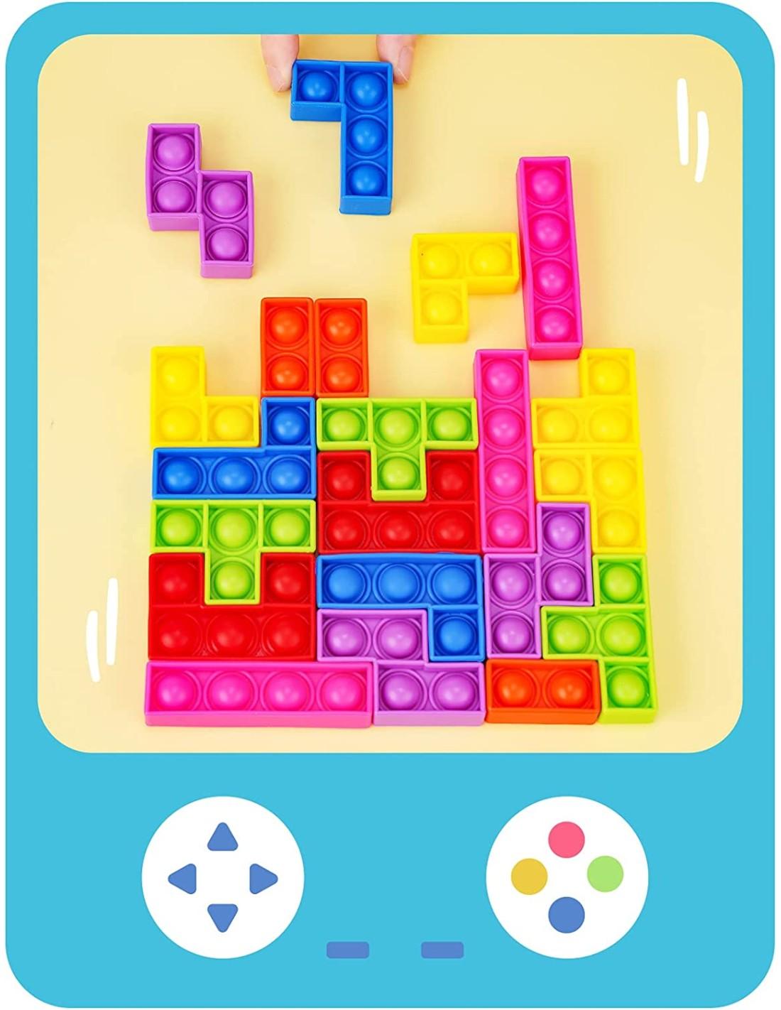 Magy Pop it dėlionė TETRIS, fidget antistresinis žaidimas