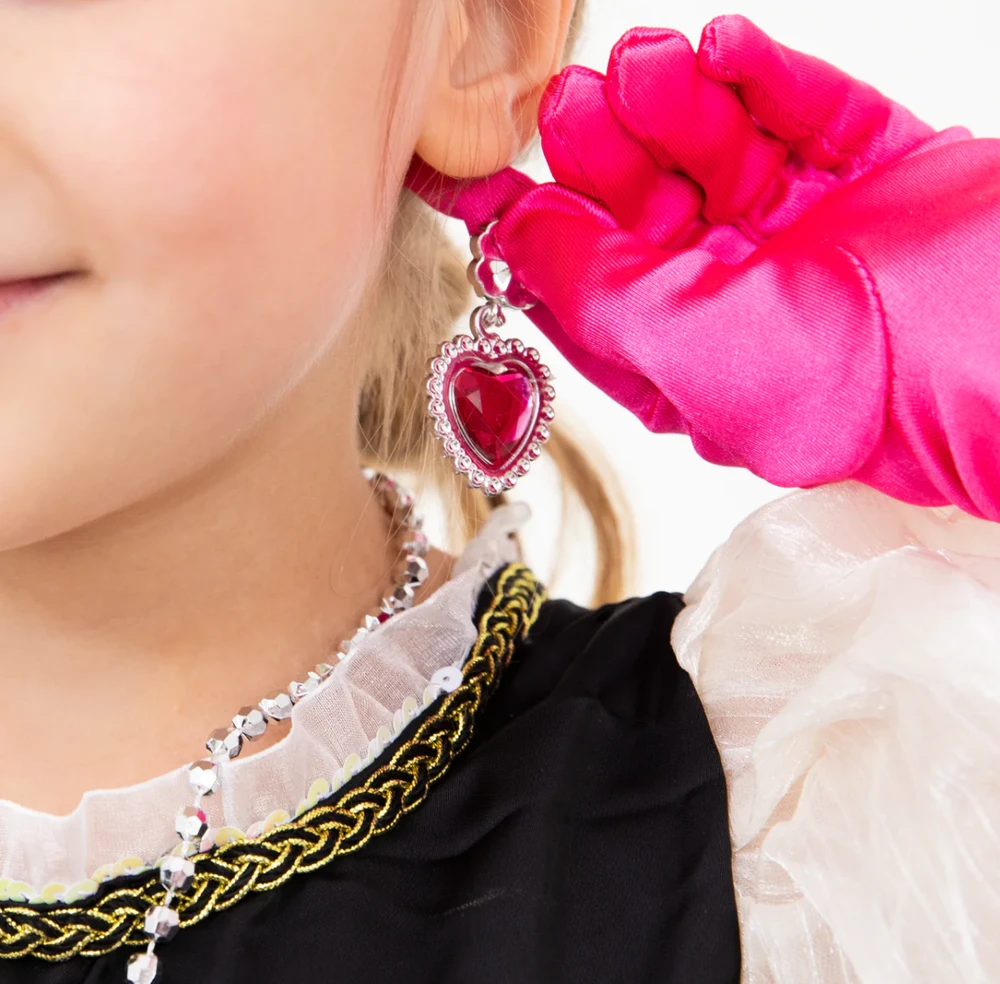 Magy Princesė Ana Frozen - papuošalų rinkinys 8 vnt., atlaso pirštinės