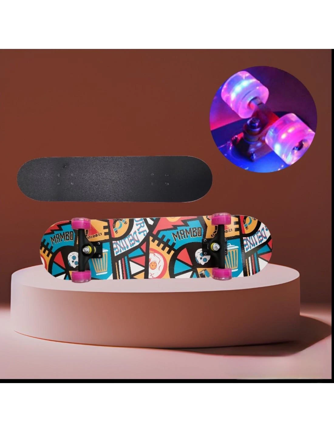 Magy Riedlentė skate board 80 cm., LED šviečiantys ratukai